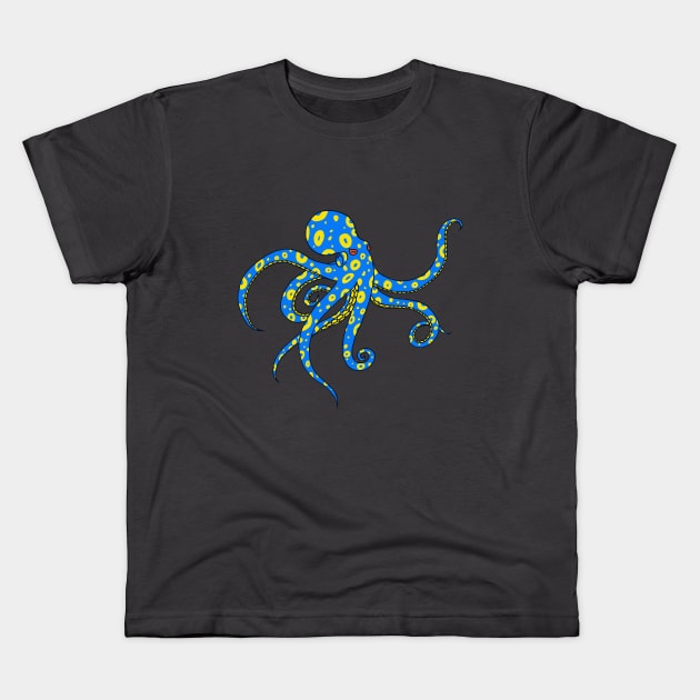 Blue Ringer Kids T-Shirt by Shiro